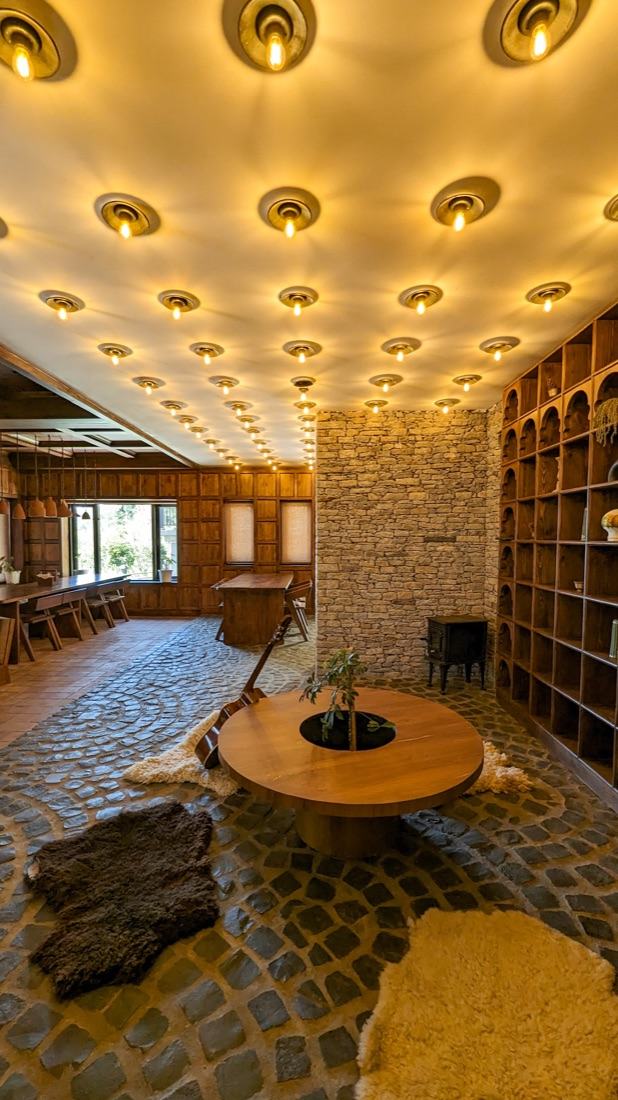 Fireside lounge at Ark Hunzuru