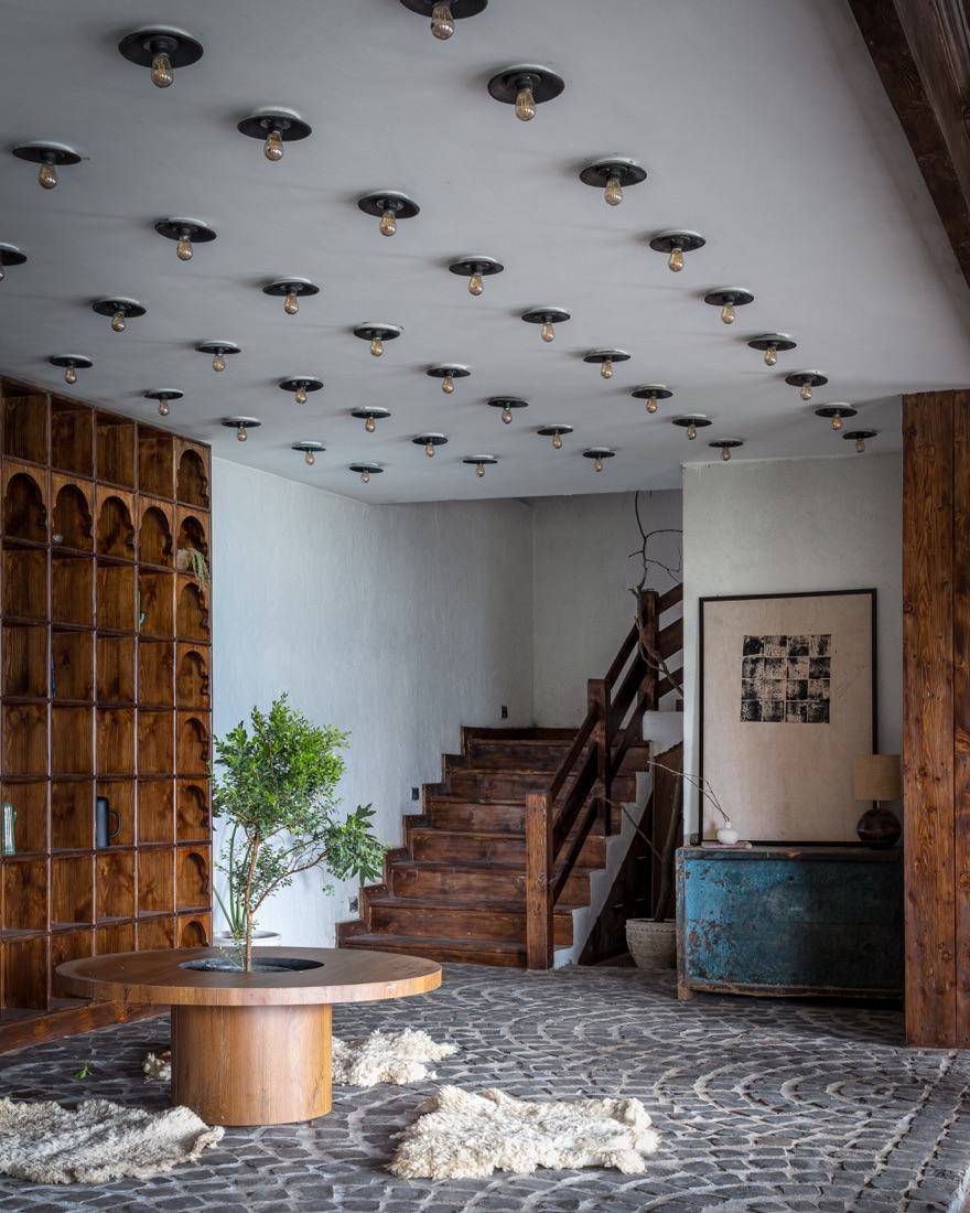 Staircase interior at Ark Hunzuru