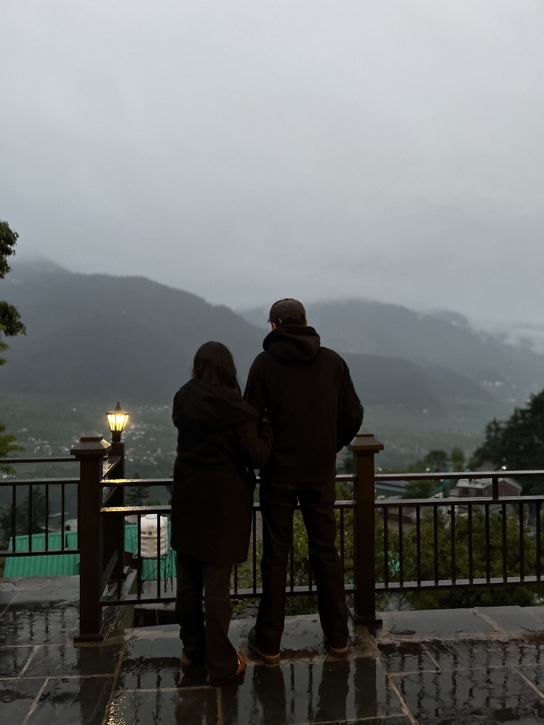Misty mountain valley view near Ark Hunzuru