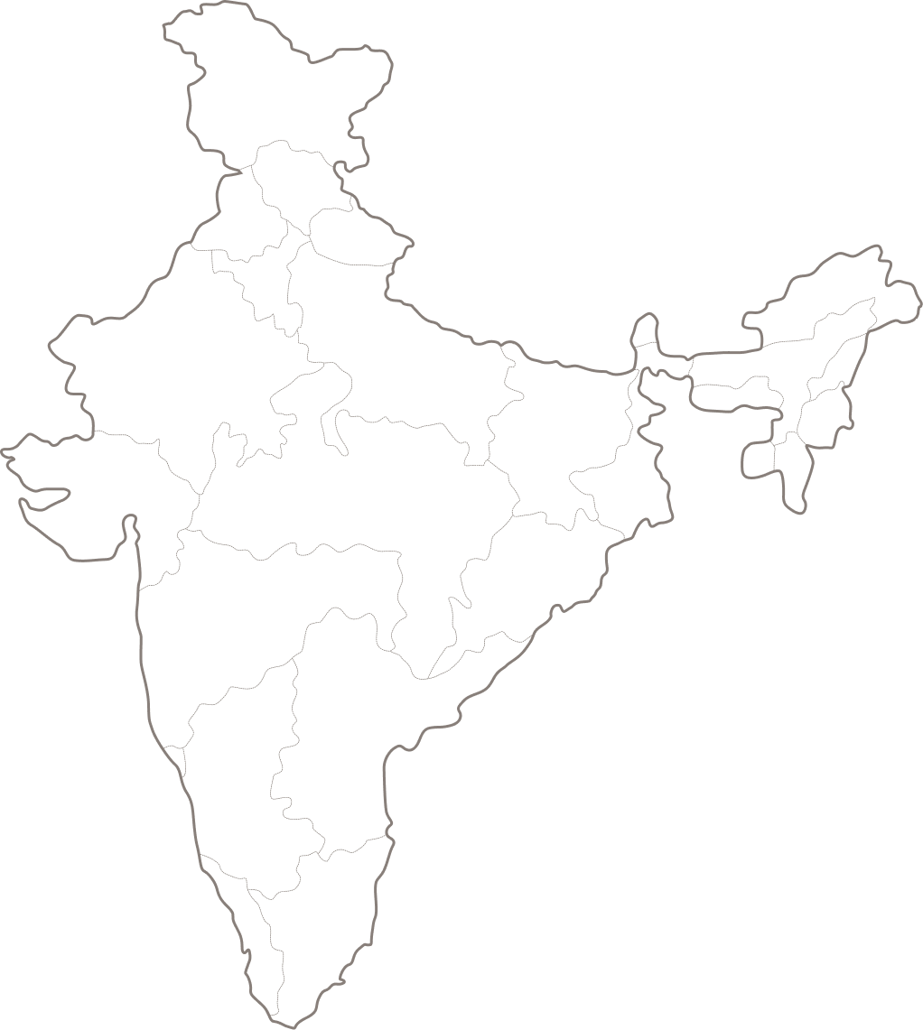 Map of India showing ARK villa locations